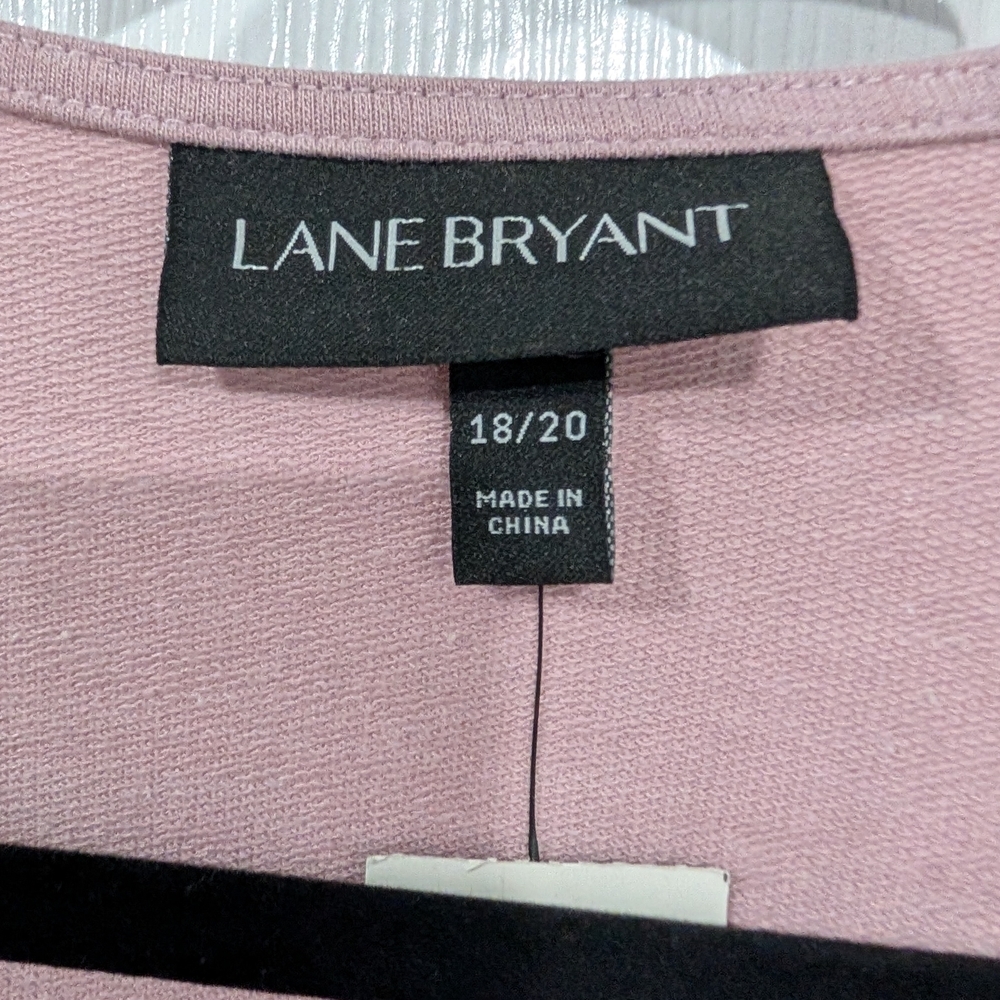 NWT Lane Bryant Mauve Pink Pearl Embellished Open Front Jacket in Size 18/20 - Picture 3 of 14